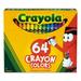Classic Color Crayons In Flip-Top Pack With Sharpener 64 Colors/pack | Bundle of 2 Boxes
