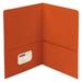 Smead Two-Pocket Folder Textured Paper Orange 25/Box (87858)