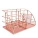 Office Desk Organizer with 6 Compartments and Drawer The Mesh Collection Storage Holder Case New