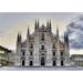 Early Morning On Il Duomo Near Piazza Del Duomo Milan Italy Poster Print 32 x 22 - Large