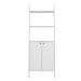Cooper Ladder Display Cabinet with 2 Floating Shelves in White