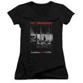 Pet Sematary Cat Poster Junior Women s V-Neck T-Shirt Black