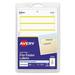 4PK Avery 05209 Print or Write File Folder Labels 11/16 x 3 7/16 White/Yellow Bar 252/Pack