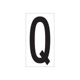 Box Partners Vinyl Warehouse Letter Labels Q 3 1/2 Black/White 50/Case DL9310Q