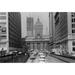 Posterazzi USA New York State New York City Park Avenue with Grand Central Terminal Union Carbide Building Under Construction in Background Poster Print