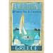 Greece - Lovely Greek Mediterranean Travel Poster; One 24X36 Poster Print