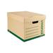 Recycled Heavy-Duty Record Storage Box Letter/Legal Files Kraft/Green 12/Carton