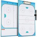 Elite Clipboards Dry Erase Hockey Coaches Clipboard | Double-Sided Hockey Coach Marker Board