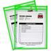 C-Line CLI43913 Neon Colored Stitched Shop Ticket Holders 1 Each Clear Neon Green