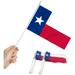 Anley Texas State Mini Flag 12 Pack - Hand Held Small Miniature TX Lone Star Flags 5x8 Inch