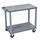 Luxor E Series Heavy Duty Utility Cart w/ 2 Flat Shelves Plastic in Gray | 34 H x 18 W x 18 D in | Wayfair EC22HD-G