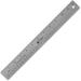 Business Source Nonskid Stainless Steel Ruler 12 Length - 1/16 1/32 Graduations - Metric Measuring System - Stainless Steel - 1 Each - Silver