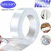 Double Sided Tape Heavy Duty (9.85FT) Multipurpose Removable Mounting Tape Adhesive Grip Washable Strong Sticky Wall Tape Strips Transparent Tape Poster Carpet Tape for Paste Items Household