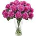Nearly Natural Carnation Artificial Arrangement with Vase Dark Pink