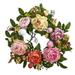 Nearly Natural 20 Mixed Peony & Berry Floral Artificial Wreath (Assorted Colors)