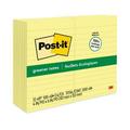 Post-it Greener Notes Original Recycled Note Pads Note Ruled 4 x 6 Canary Yellow 100 Sheets/Pad 12 Pads/Pack