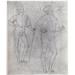 Two Studies of a Standing Youth in Quattrocento Clothing (recto); a cardinals hat on a fragmentary coat of arms with a