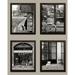 Little Dog; Popular Black and White French City Dogs; Four 8 by 10-Inch Framed Fine Art Prints; Ready to hang!