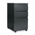 Alera 14.87 x 19.12 in. Three-Drawer Metal Pedestal File with Full-Length Pull - Charcoal