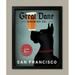 Black Great Dane Brewing Co San Francisco by Ryan Fowler; One 11x14in Black Framed Print