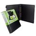 UniKeep 3 Ring Binder - Black - Case View Binder - 1.5 Inch Spine - With Clear Outer Overlay - Box of 15 Binders