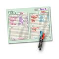 Jennakate Magnetic Mint Multiple Child Behavior Chore Chart- Daily Chore Checklist- Two Child Job Chart- 17 x 14 - Two Dry Erase Markers