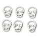 100 Count White Skull Shaped Paper Clips Lover Cute Gifts Office Supplies Desk Organization