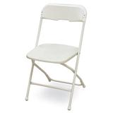 McCourt Manufacturing Series 5 Folding Chair Plastic/Resin/Metal in White | 38.5 H x 17.75 W x 18 D in | Wayfair 41070