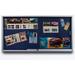 Blue Fabric Bulletin Board With Silver Aluminum Frame 72 x 36 x 3-Inch Z-Bar Wall Mounting Locking Sliding Glass Doors (ENFB63SVRB)