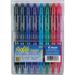 FriXion Erasable Gel Pen Fine Pen Point - 0.7 mm Pen Point Size - Retractable - Pink Red Green Turquoise Blue Purple Navy Black Water Based Gel-based Ink - Translucent Barrel - 8 / Pack