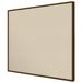 Ghent s Fabric 3 x 4 Bulletin Board with Wallnut Trim in Beige