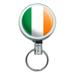 Ireland National Country Flag Retractable Belt Clip Badge Key Holder