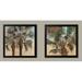 Solitary Palms; Beautiful Palm Trees at Sunset; Two Framed 12x12 Poster Prints