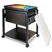 Advantus Folding Mobile File Cart Plastic 1 Shelf 1 Bin 14.5 x 18.5 x 21.75 Black (55758)