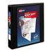 Avery Heavy-Duty Non Stick View Binder with DuraHinge and Slant Rings 3 Rings 1.5 Capacity 11 x 8.5 Black (5400)