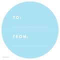 Baby Blue Modern To/From Circle Gift Labels 40-Pack