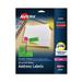 Avery-1PK High-Visibility Permanent Laser ID Labels 1 x 2 5/8 Asst. Neon 450/Pack