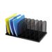 Safco Onyx Mesh Desk Organizer with Upright Sections 8 Sections Letter to Legal Size Files 19.5 x 11.5 x 8.25 Black