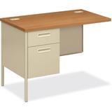 HON Metro Classic Left Return File Cabinet 42 W - 2- Durable Drawer 42 x 24 x 29.5 - 2 x Box Drawer(s) File Drawer(s) - Single Pedestal on Left Side - Material: Steel - Finish: Harvest Putty