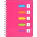 5 Subject Notebook A5 Notebooks and Journals Spiral Bund Wide Ruled Lab Professional Notepad Colored Dividers with Tabs 5.7â€�Ã—8.27â€� Hardcover Memo Planner for School Kids Girls Women