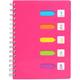 5 Subject Notebook A5 Notebooks and Journals Spiral Bund Wide Ruled Lab Professional Notepad Colored Dividers with Tabs 5.7â€�Ã—8.27â€� Hardcover Memo Planner for School Kids Girls Women