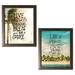 Gango Home Decor Contemporary Live Travel Adventure & Live in the Sunshine by Misty Michelle (Ready to Hang); Two 12x16in Brown Framed Prints