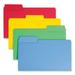 Smead SuperTab Colored File Folders 1/3-Cut Tabs: Assorted Legal Size 0.75 Expansion 14-pt Stock Assorted Colors 50/Box