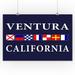 Ventura California - Nautical Flags (16x24 Giclee Gallery Print Wall Decor Travel Poster)