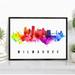 Pera Print Milwaukee Skyline Wisconsin Poster Milwaukee Cityscape Painting Unframed Poster Milwaukee Wisconsin Poster Wisconsin Home Office Wall Decor - 16x20 Inches