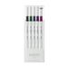 Uniball EMOTT Fine Line Marker Pens Micro Point (0.4mm) Assorted Vintage Colors 5 Count