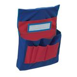 Chair Storage Pocket Chart Blue & Red 18-1/2 H x 14-1/2 W x 2-1/2 D Pack of 2