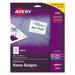 Avery Avery Flexible Adhesive Name Badge Labels 3.38 X 2.33 White 160-Pack