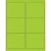 4 x 3.33 in. Fluorescent Green Rectangle Laser Labels - Pack of 600