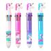 4Pcs Shuttle Pens Retractable Ballpoint Pen Gel Pen 10-in-1 Gift Pens Multicolor Animal 0.5mm Liquid Ink Pens for Office School Supplies as A Children Gift(Unicorn)